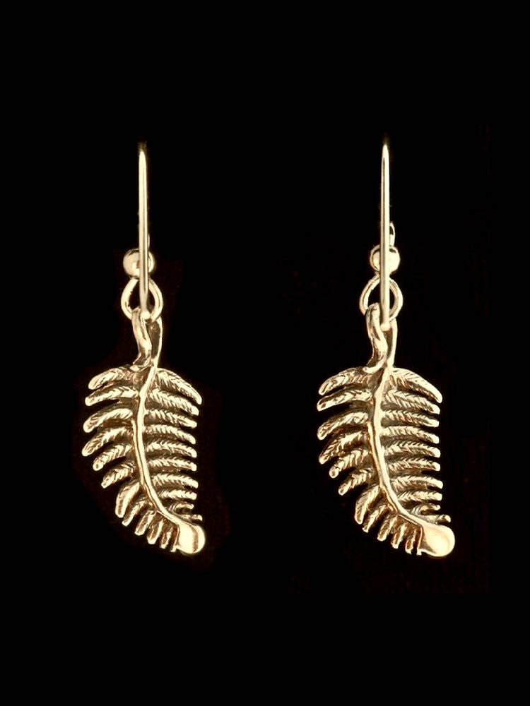 Jungle Jewel Fern Earrings in 14K Gold