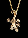 Jungle Jewel Gecko Charm - 14K Gold