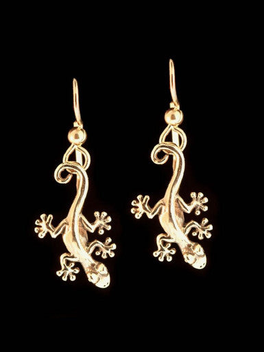 Jungle Jewel Gecko Earrings - 14K Gold