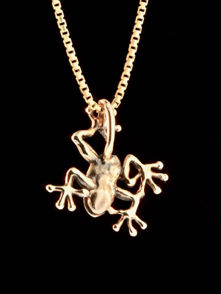 Jungle Jewel Tree Frog Charm in 14K Gold