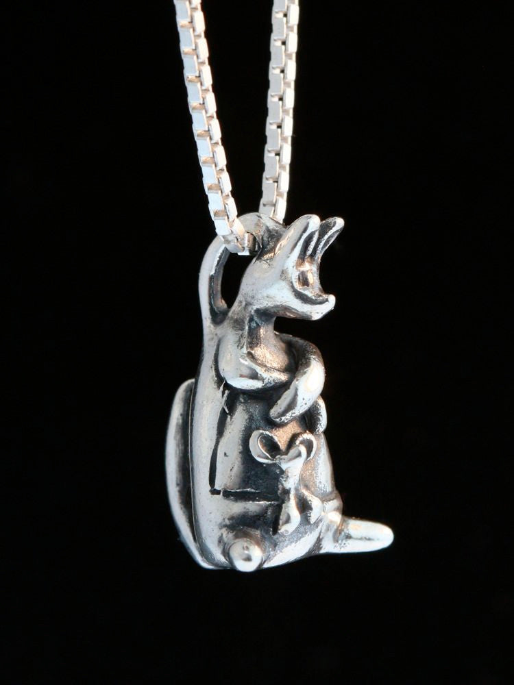 Classic Kanga and Roo Charm from Winnie the Pooh - Silver