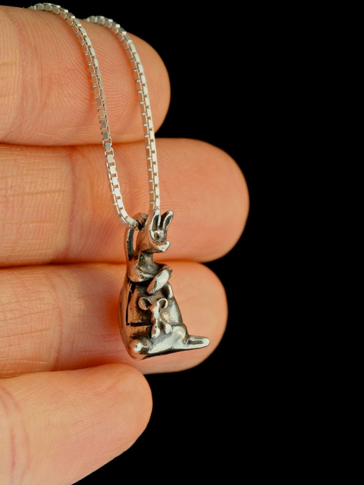 Classic Kanga and Roo Charm from Winnie the Pooh - Silver