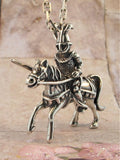 Fantasy - Knight in Shining Armor Pendant - Silver