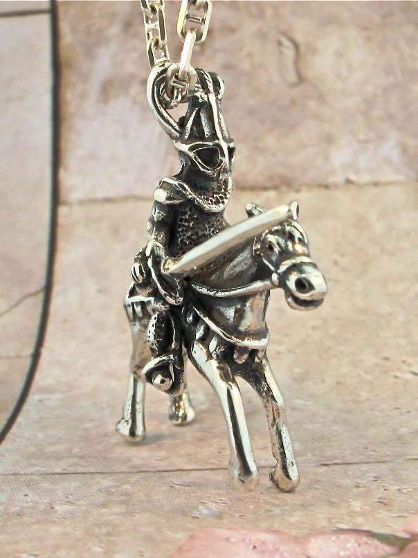 Sterling Silver Knight Pendant by Marty Magic
