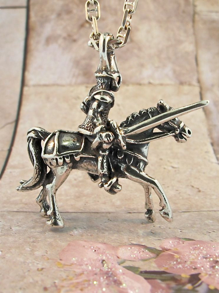 Sterling Silver Knight Pendant by Marty Magic