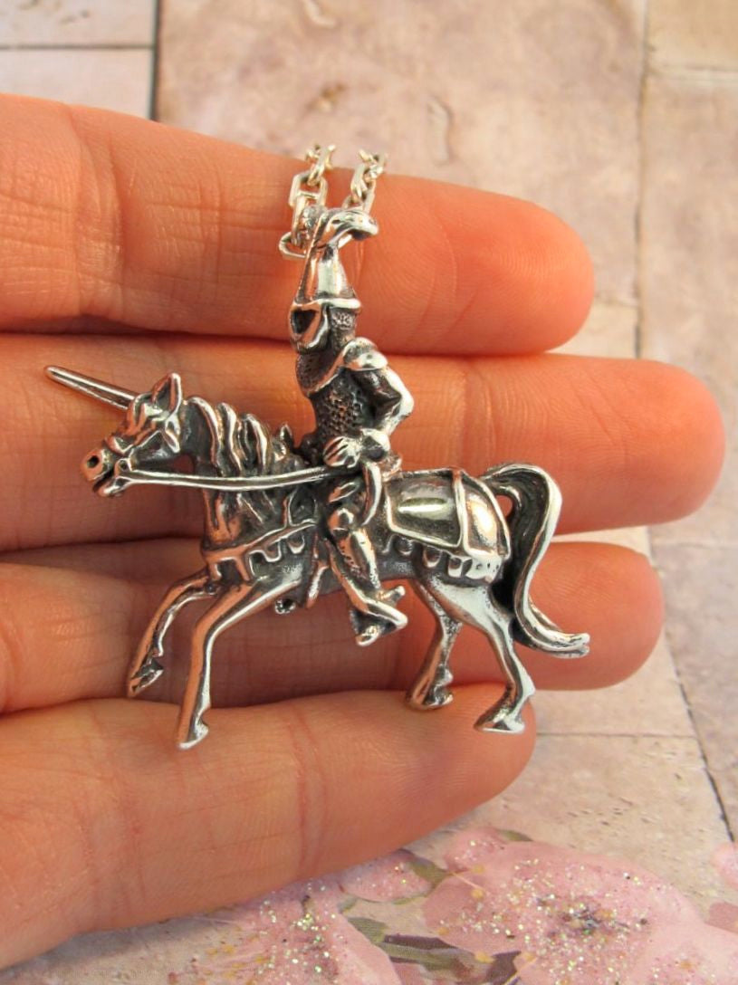Sterling Silver Knight Pendant by Marty Magic