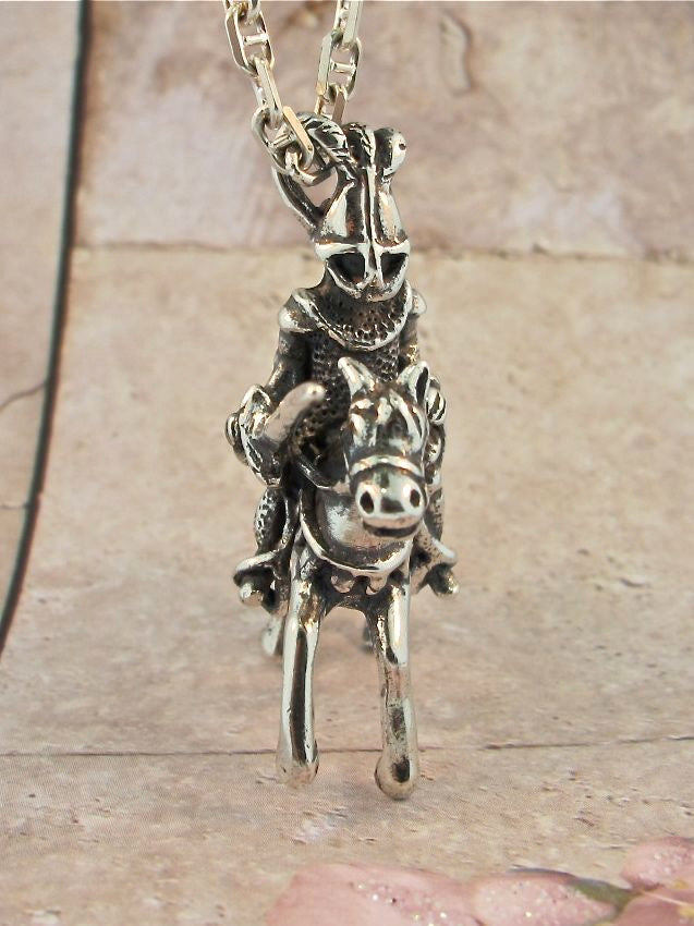 Sterling Silver Knight Pendant by Marty Magic