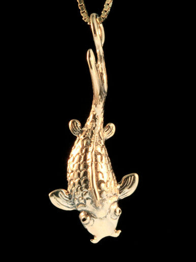 Okinawa - Koi Fish Charm - 14k Gold