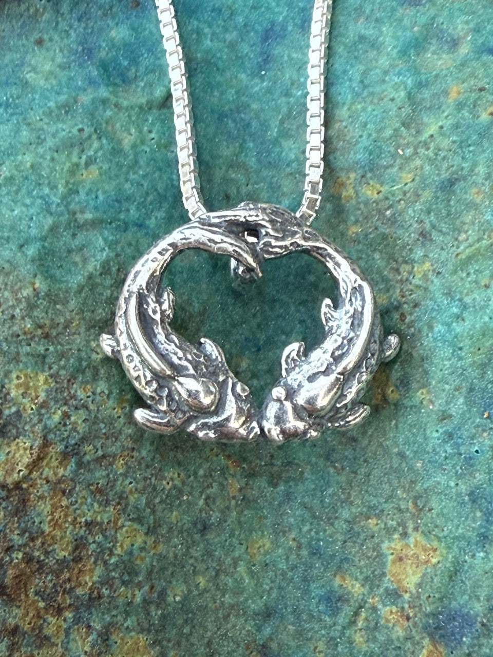 Koi Love Charm - Sterling Silver