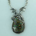 Korite Opal Dragon Pendant - Sterling Silver - SOLD