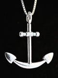 Large Anchor Pendant - Sterling Silver