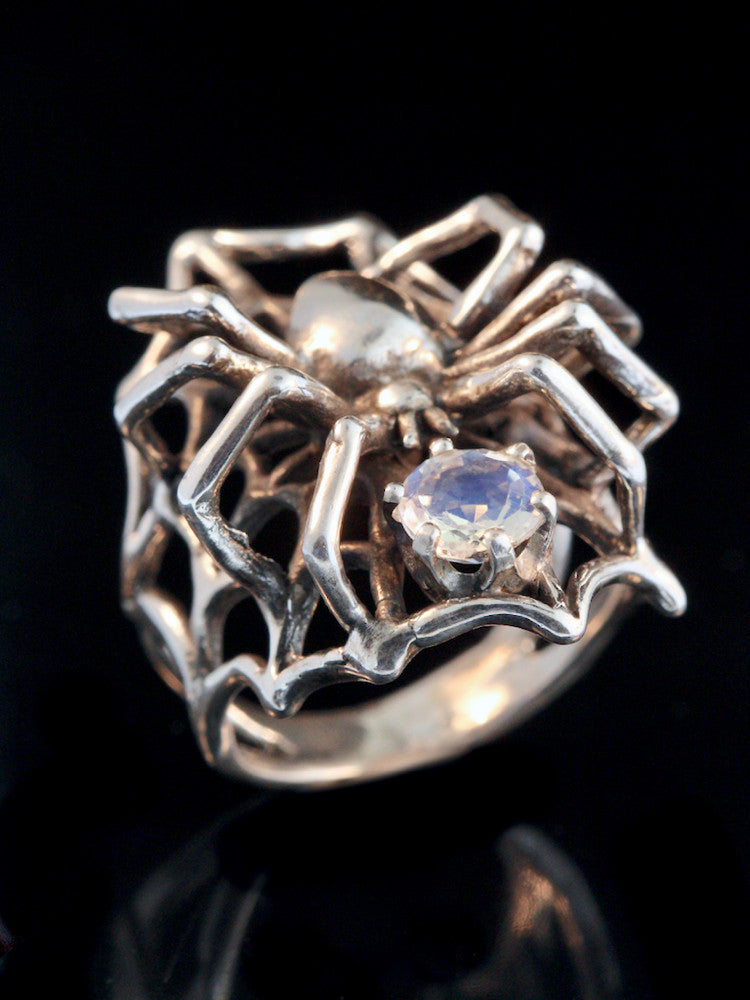 Large Spider Ring with Gemstone