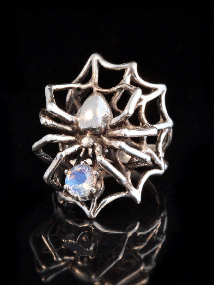 Large Spider Ring with Gemstone