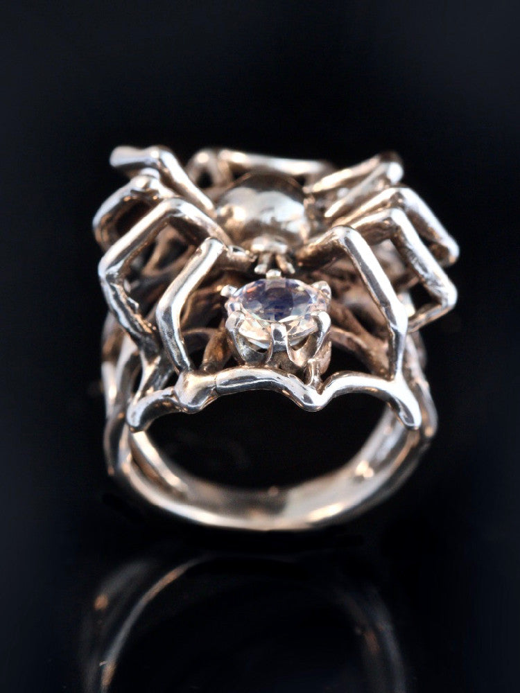 Large Spider Ring with Gemstone
