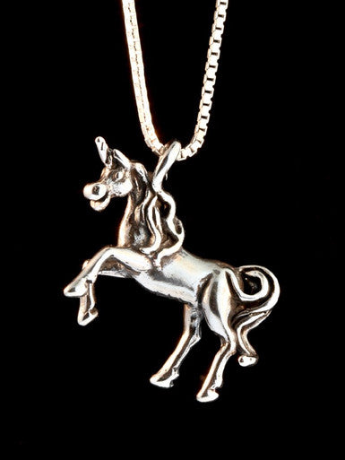 Unicorn Pendant - Silver
