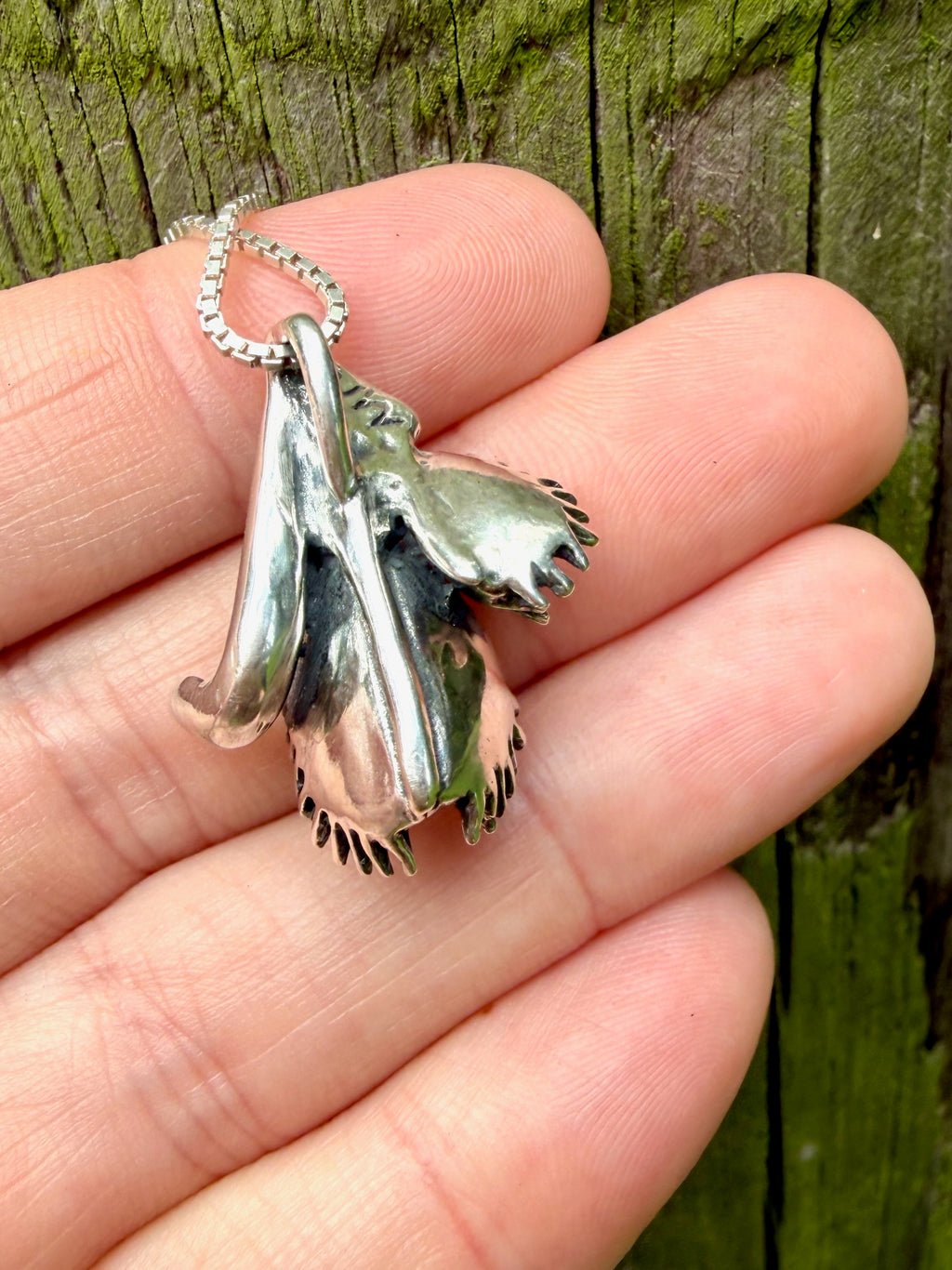 Double Venus Flytrap Pendant - Sterling Silver