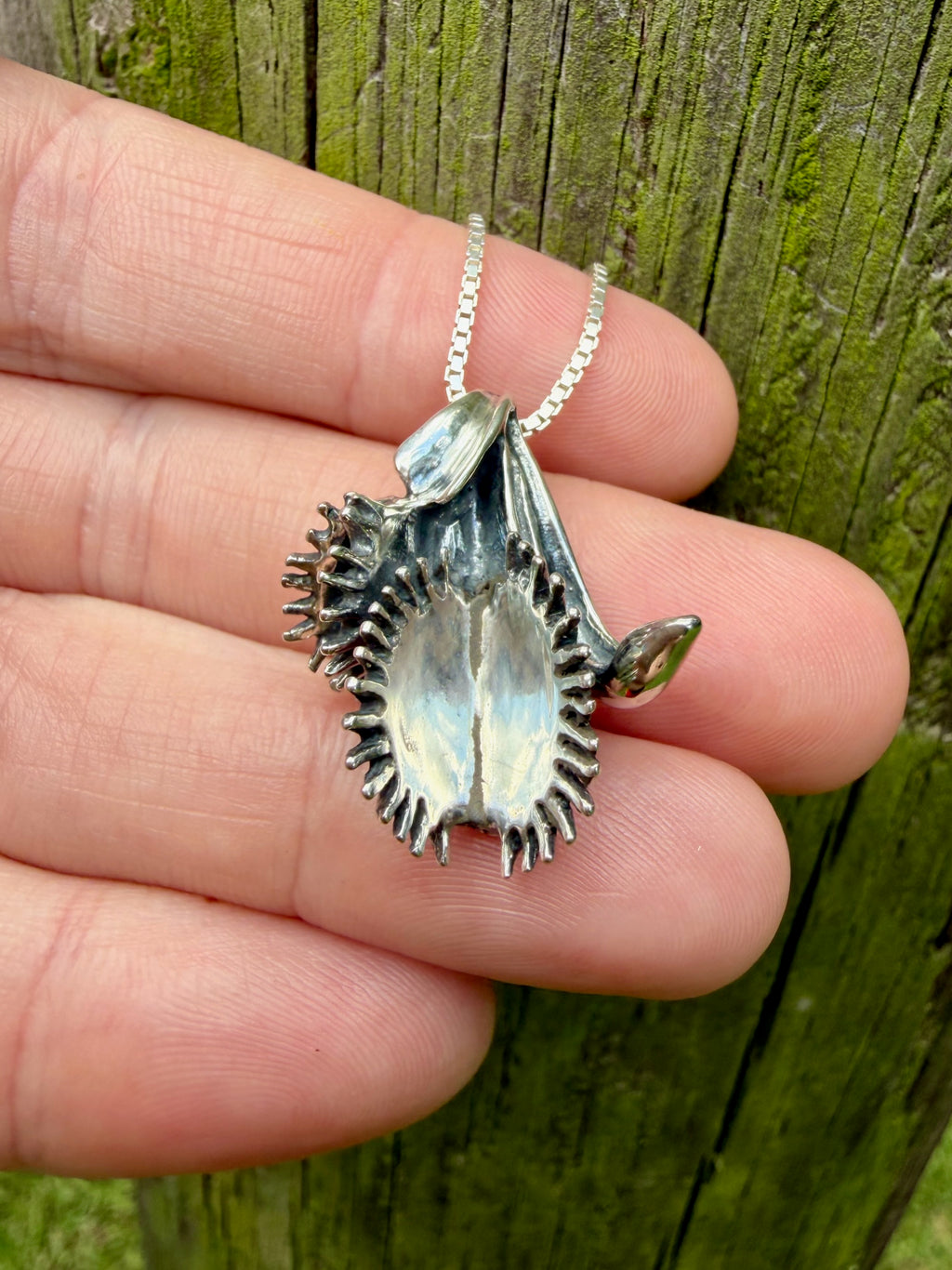 Double Venus Flytrap Pendant - Sterling Silver