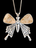Large Jeweled Butterfly - Silver
