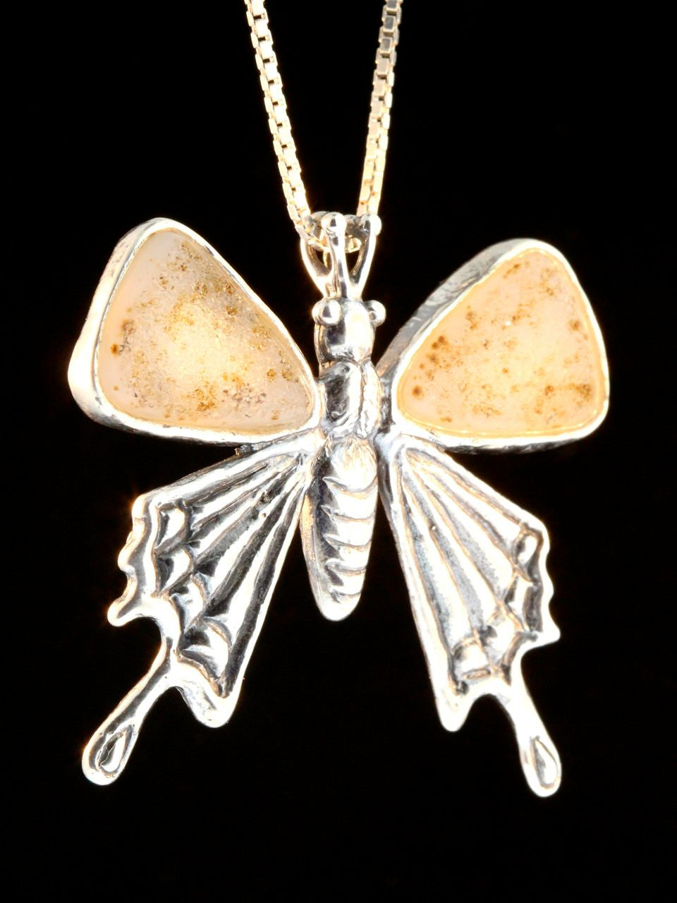 Large Jeweled Butterfly - Druzy Quartz