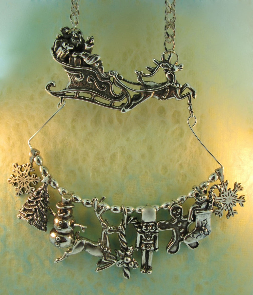 Vintage Santa and Reindeer Charm Collection. 