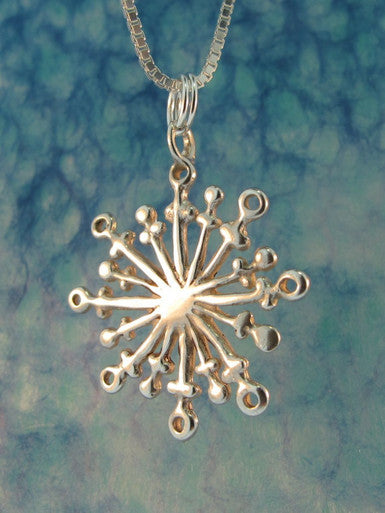 Christmas - Large Snowflake Charm - Sterling Silver