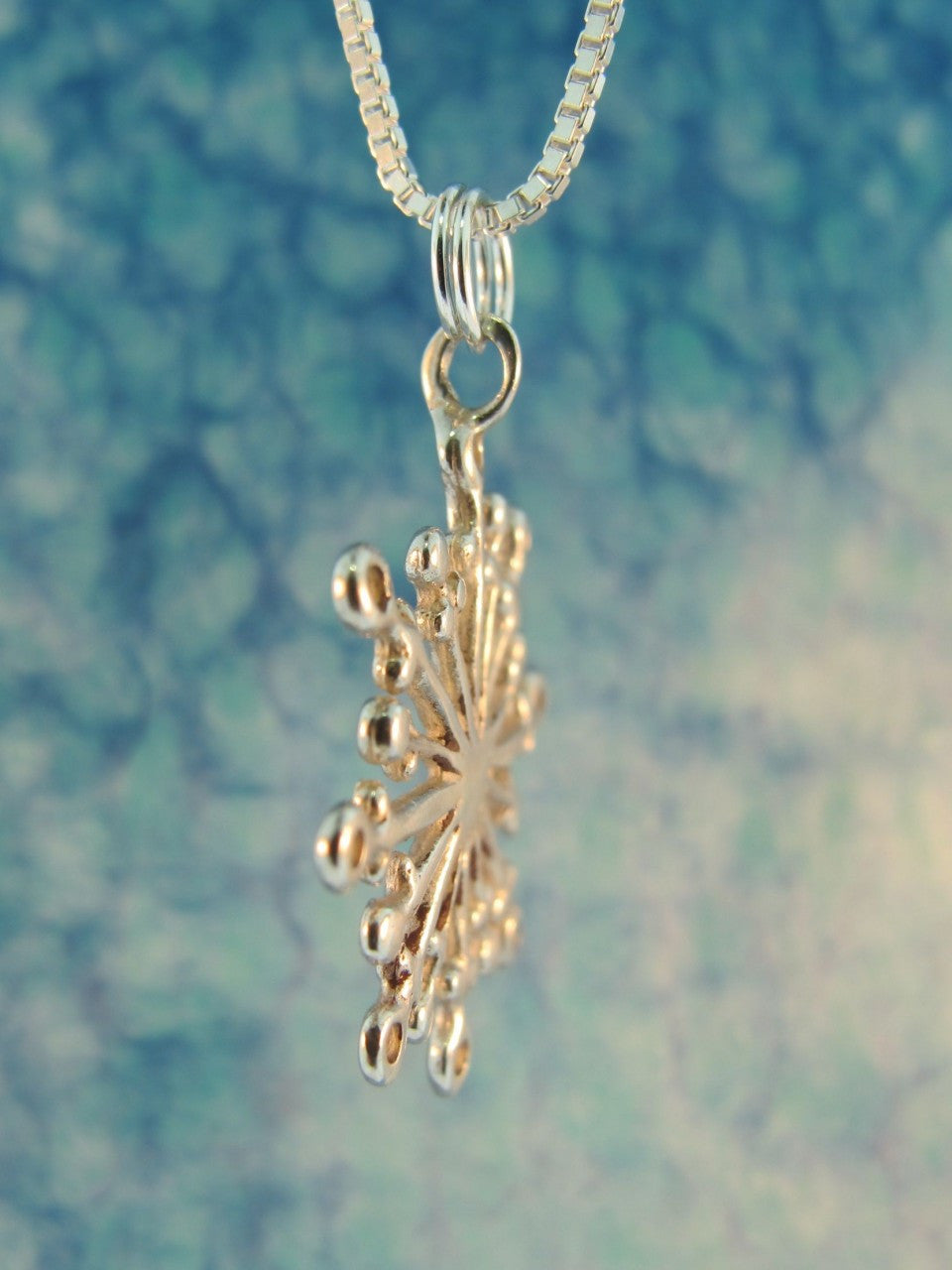 Christmas - Large Snowflake Charm - Sterling Silver
