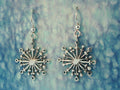Christmas - Large Snowflake Earrings - Sterling Silver