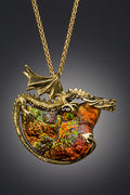 Lava Dragon Pendant - 18K Gold - SOLD