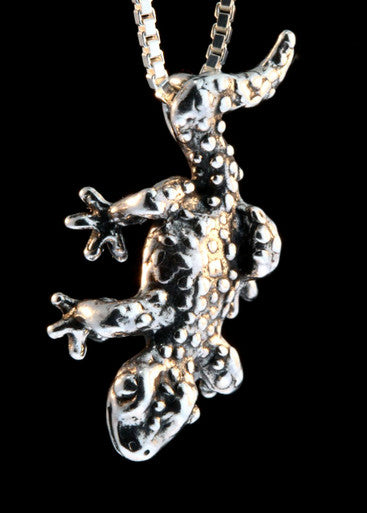 Leopard Gecko Charm - Silver