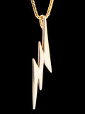 Lightning Bolt Charm - Solid 14k Gold