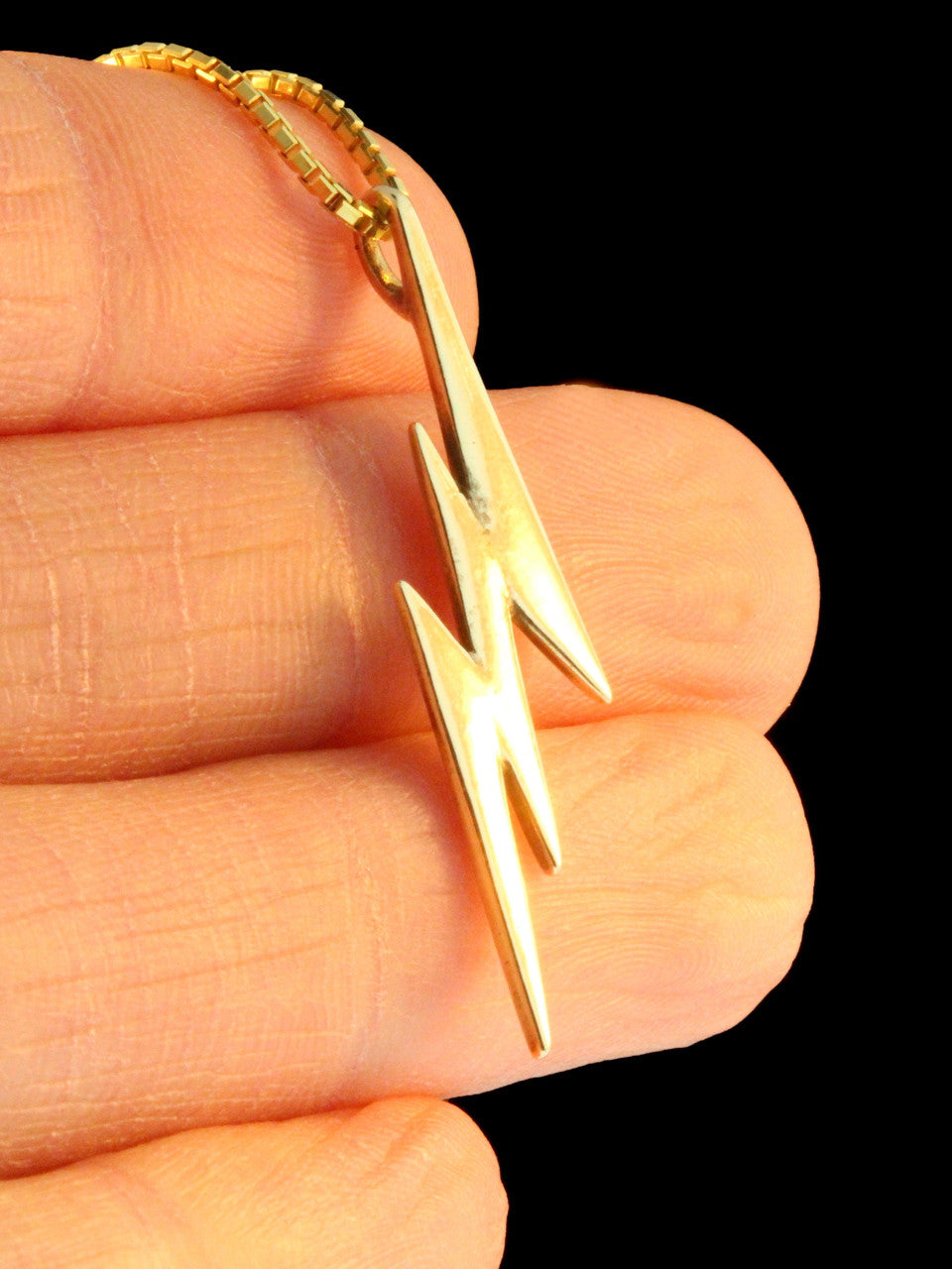 Gold Lightning Bolt Charm