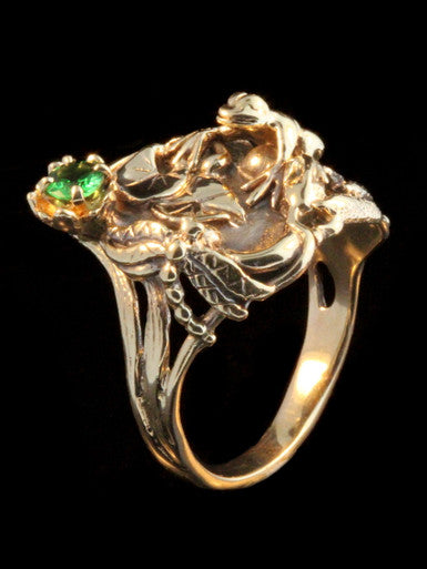 Frog - Lily Pond Ring - 14k Gold