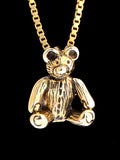 Teddy Bear Charm - Solid 14k Gold
