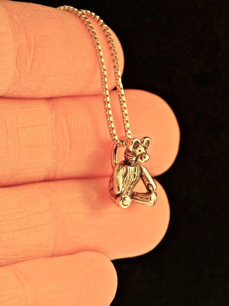 Teddy Bear Charm - Solid 14k Gold