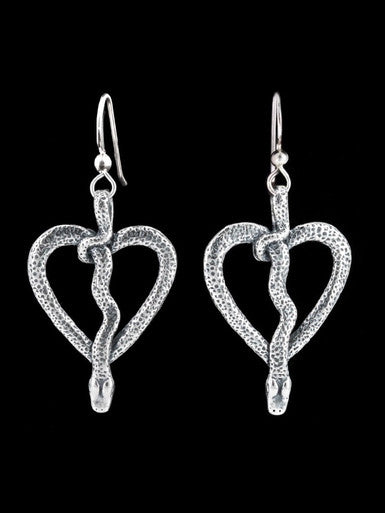 Love Python #9 Earrings - Silver