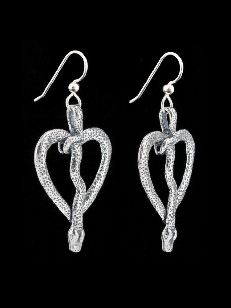 Love Python #9 Earrings - Silver