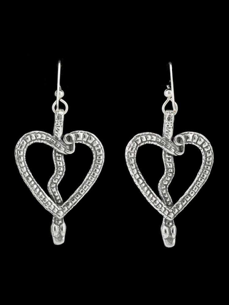 Love Python #9 Earrings - Silver