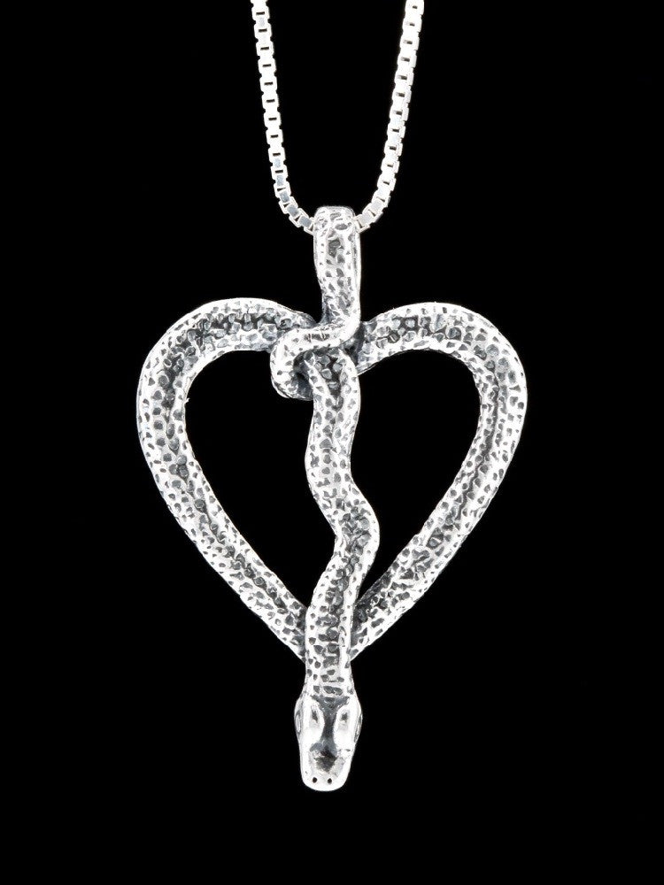 Love Python Pendant #9 Pendant in Silver