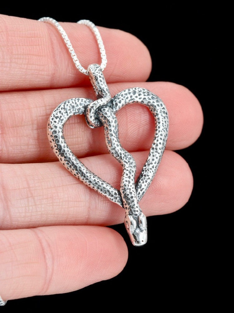 Love Python Pendant #9 Pendant in Silver