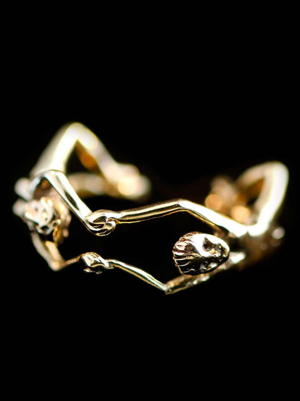 Lovers Ear Hoop Ear Cuff - Solid 14k Gold