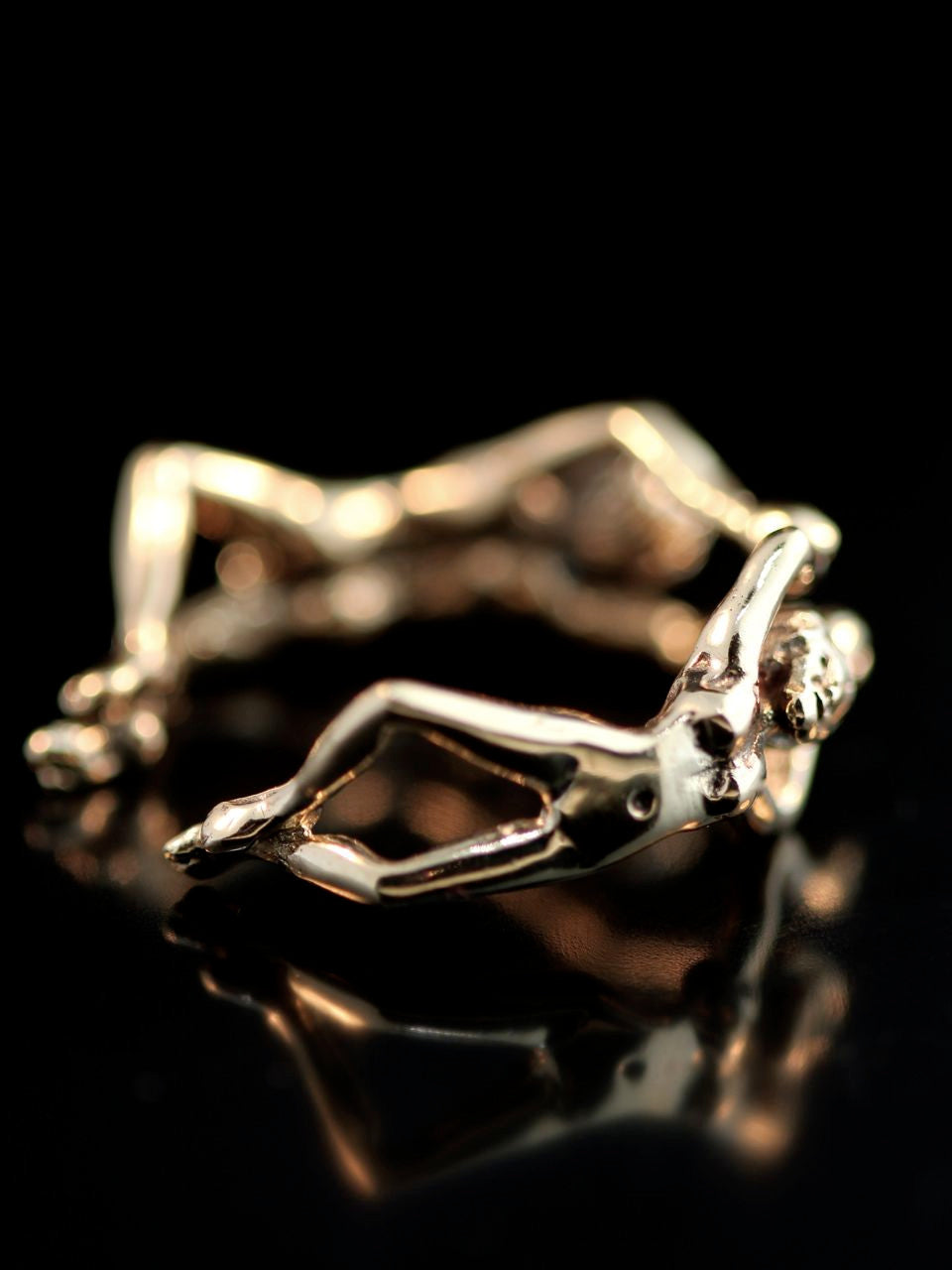 Lovers Ear Hoop Ear Cuff - Solid 14k Gold