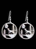 Lunar Wolf Song Earrings - Sterling Silver