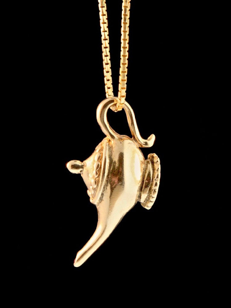 Gold Magic Lamp Charm in 14k Gold