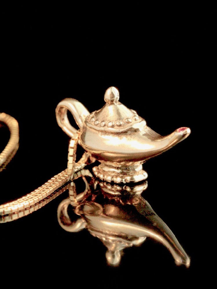 Gold Magic Lamp Charm in 14k Gold