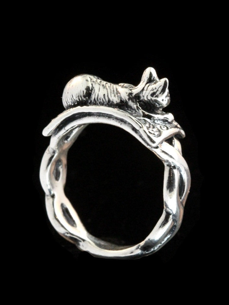 Magic Carpet Cat Ring - Silver