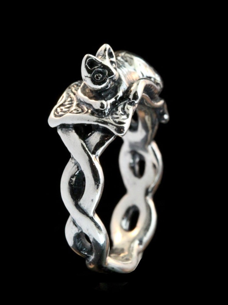 Magic Carpet Cat Ring - Silver