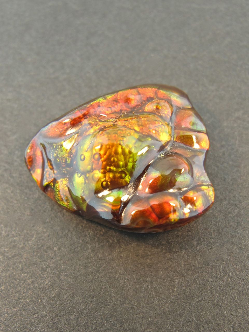 17.5 ct carved Arizona fire agate
