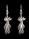 Mandrake Root Earrings - Sterling Silver