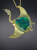 Manta Ray Opal Pendant - 18K Gold - SOLD