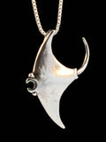 Manta Ray Charm Pendant - Sterling Silver